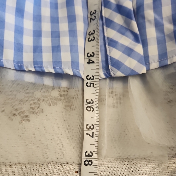 Blue Gingham Midi Dress - Picture 10 of 11